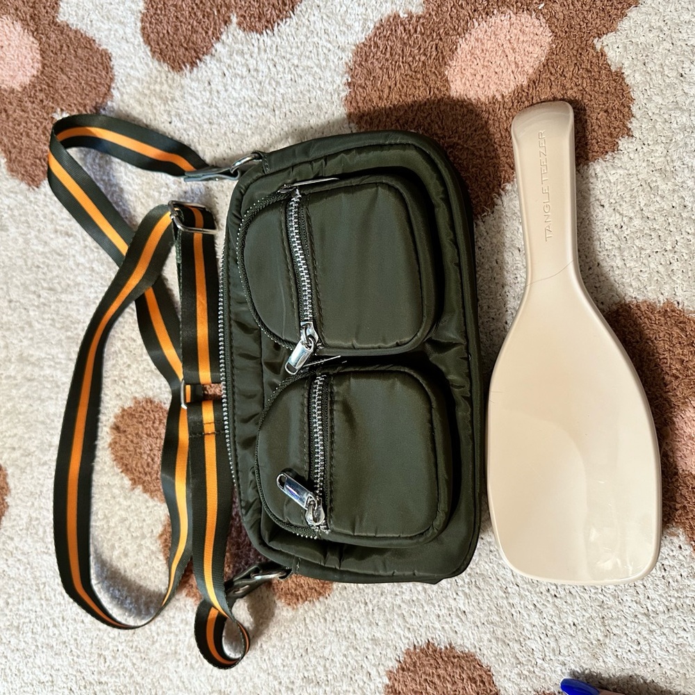 Small olive green Crossbody purse